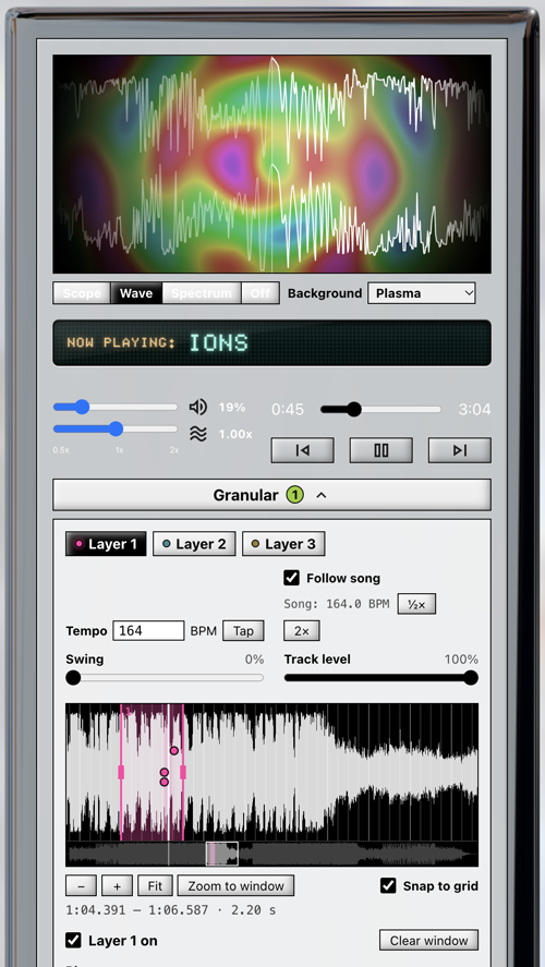 Pyramid Skeme In Browser Granular Synth